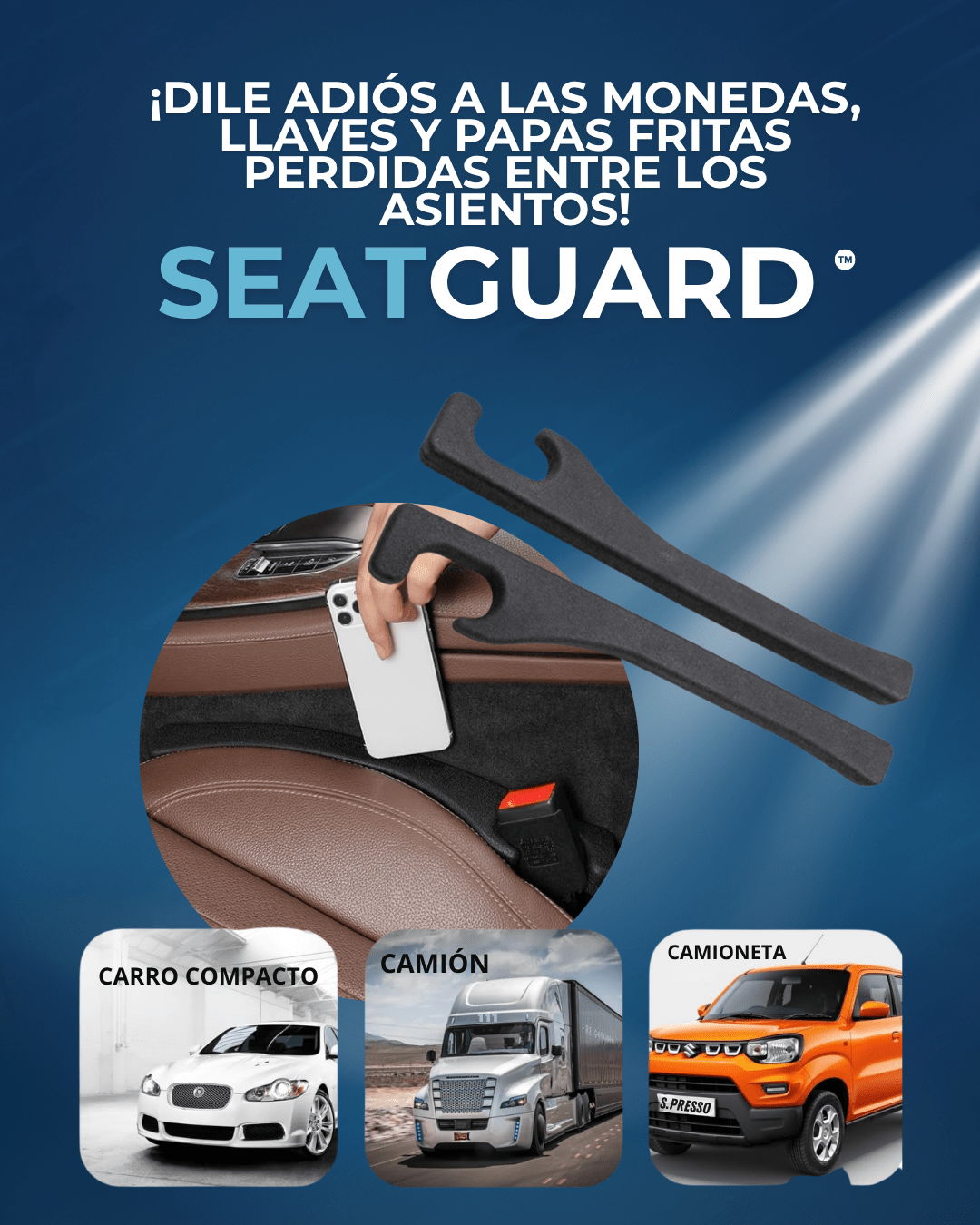 SeatGuard™ – Relleno Antiespacio para Auto (Pack 2)+ Garantía Extendida - Shopful