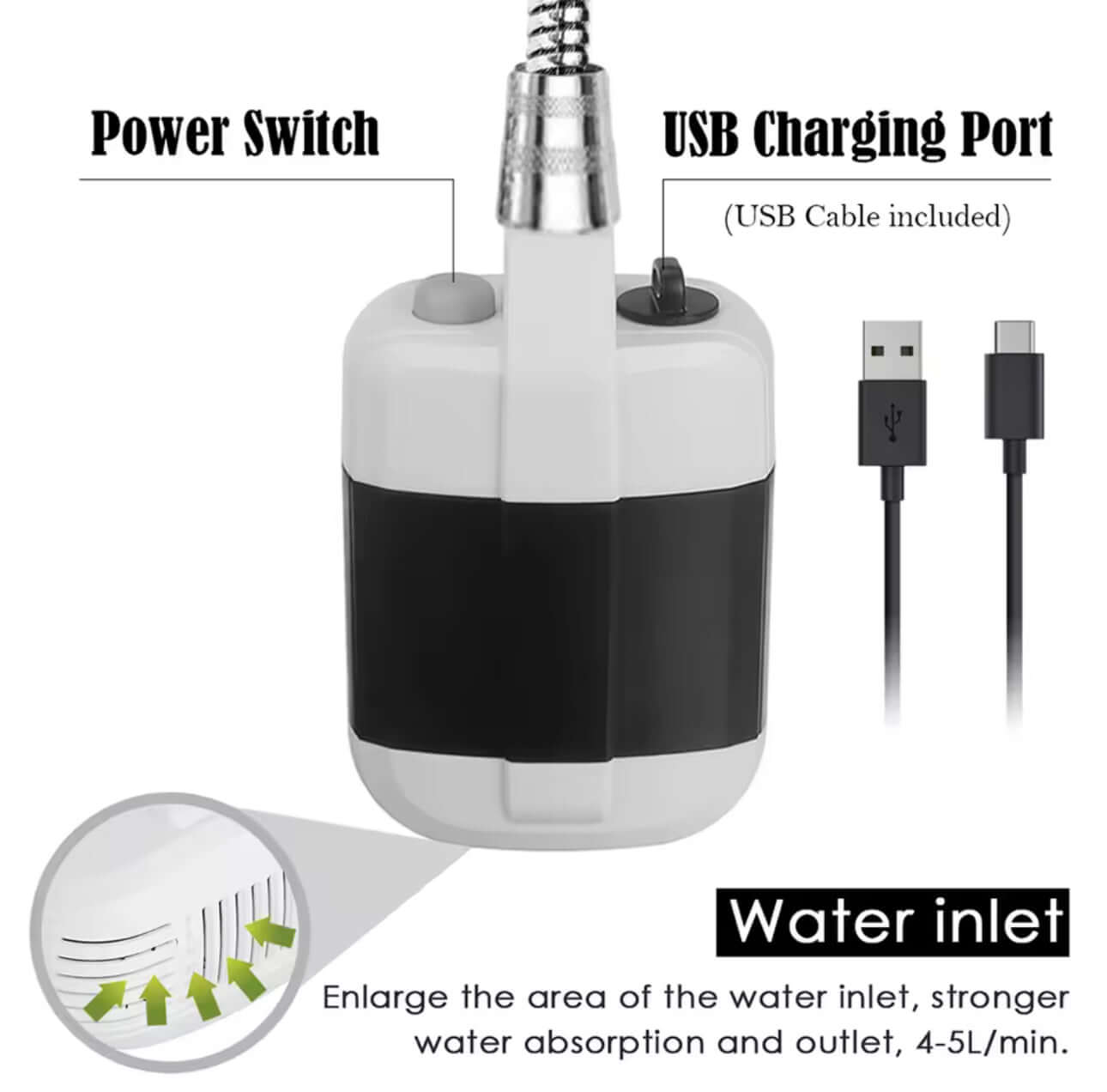 DUCHA PORTATIL RECARGABLE - Shopful