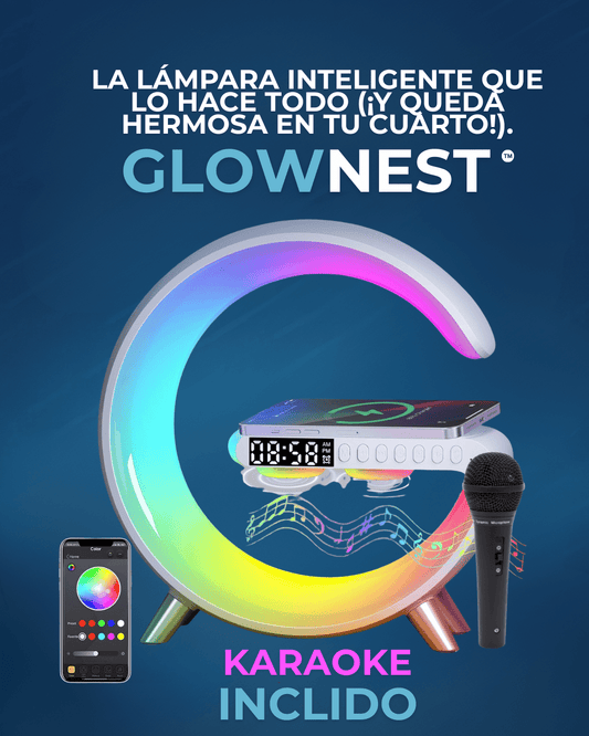 GlowNest™ – Lámpara Despertador Inteligente con Bluetooth + RGB + Garantia Extendida - Shopful