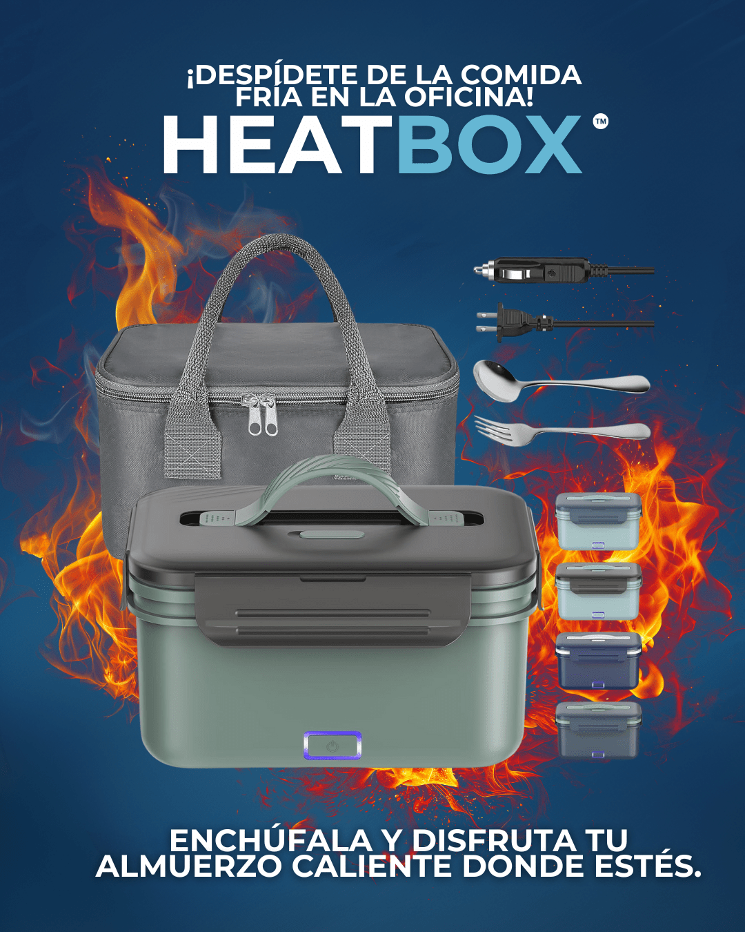 HeatBox™ – Lonchera Eléctrica para Auto y Oficina + Garantía exclusiva - Shopful